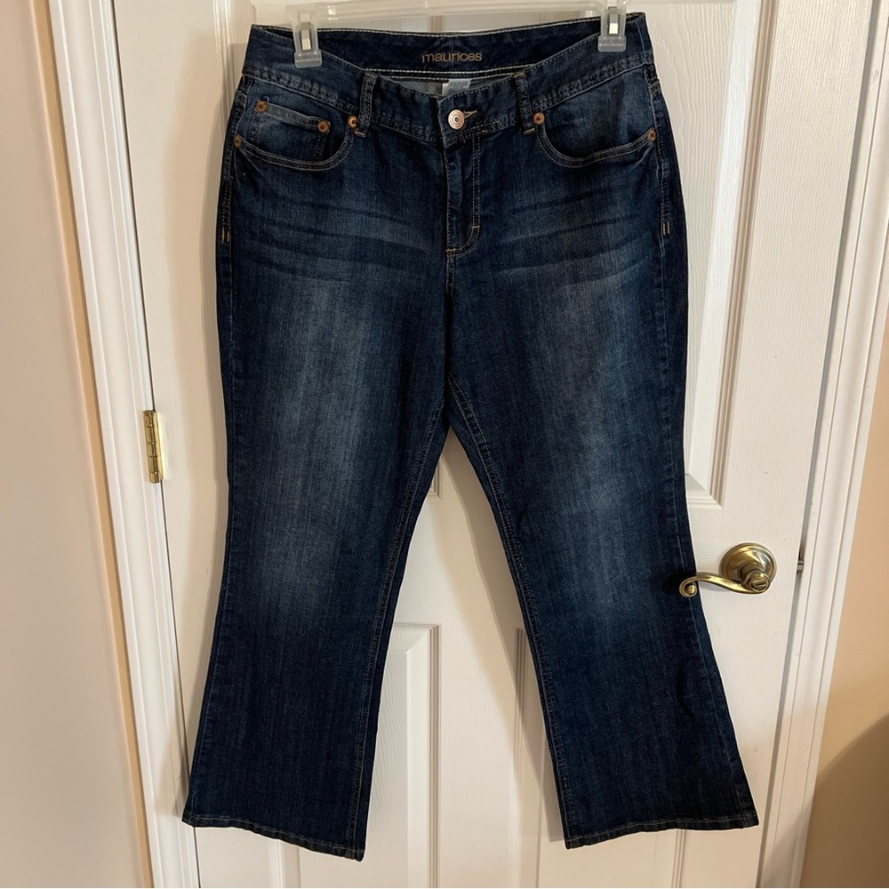 Maurices jeans size 11/12 short med wash mid rise bootcut stretch